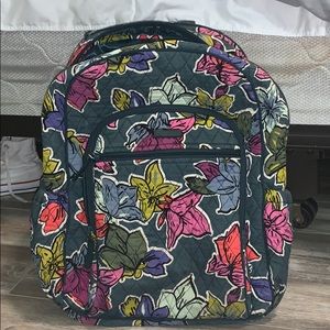 Green floral backpack
